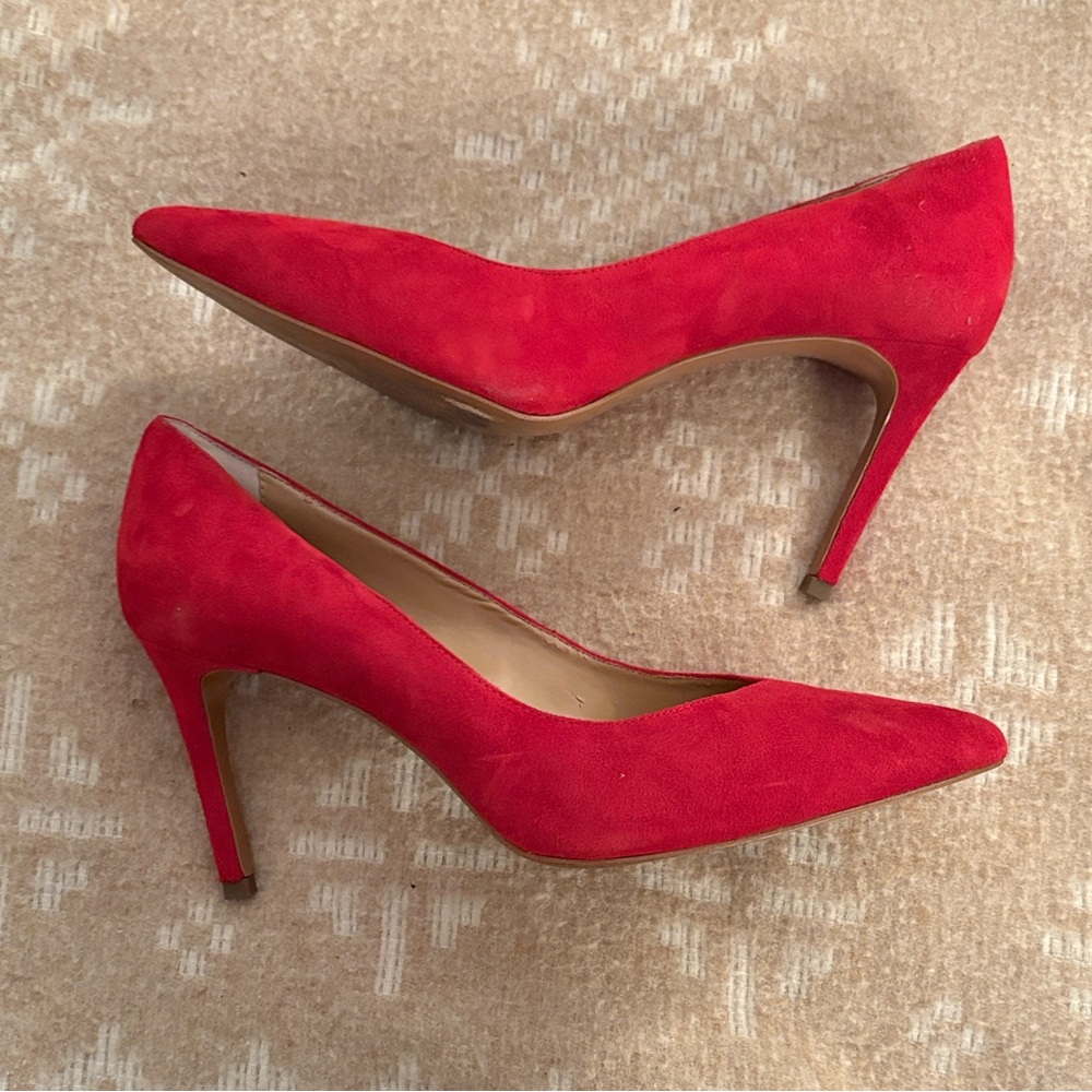 Banana Republic Vibrant Red Suede Heels